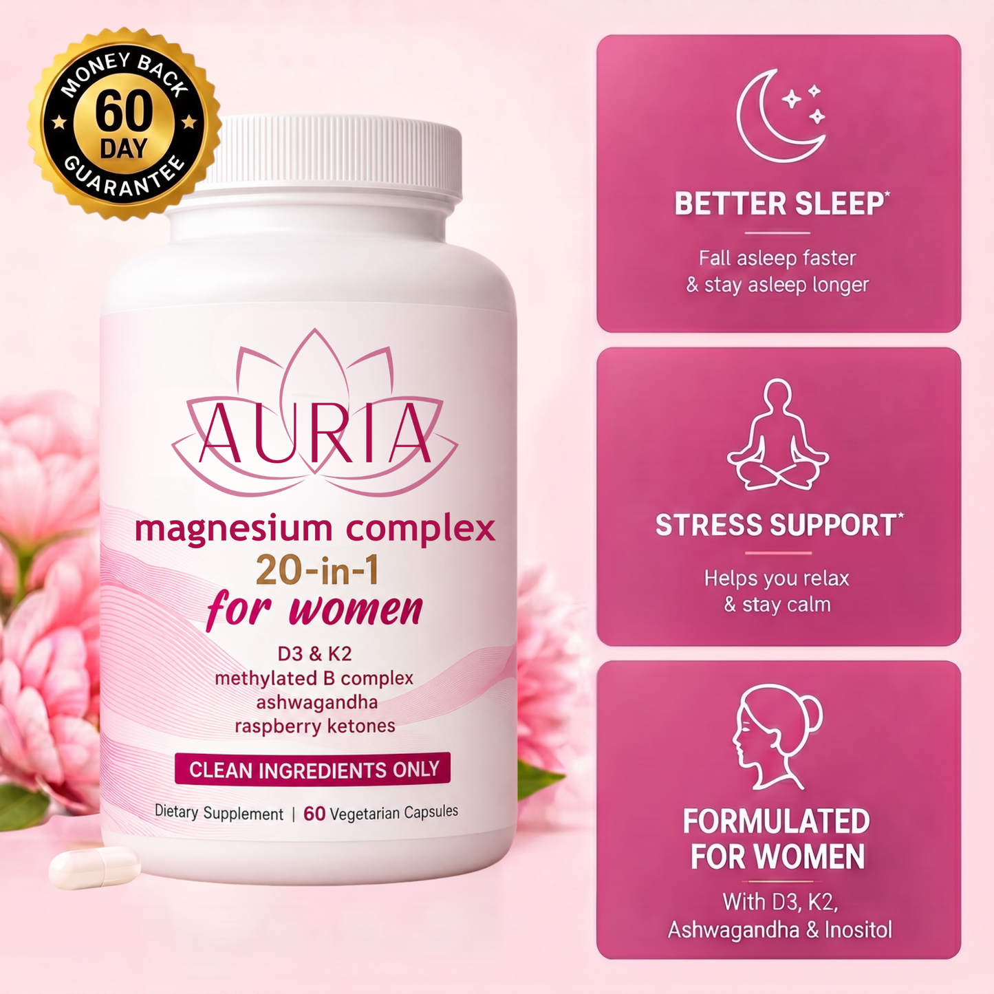 Auria Magnesium Complex — 20-in-1 for Women